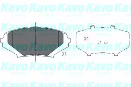 Комплект тормозных колодок (KAVO PARTS: KBP-4546)