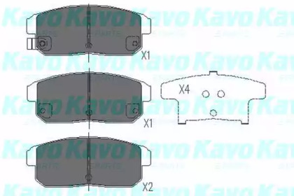 Комплект тормозных колодок (KAVO PARTS: KBP-4547)