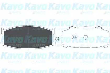 Комплект тормозных колодок (KAVO PARTS: KBP-4548)