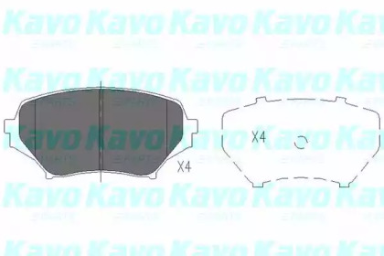 Комплект тормозных колодок (KAVO PARTS: KBP-4550)