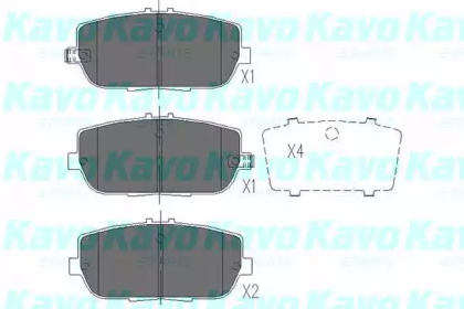 Комплект тормозных колодок (KAVO PARTS: KBP-4551)