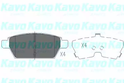 Комплект тормозных колодок (KAVO PARTS: KBP-4554)