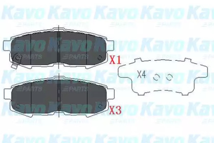 Комплект тормозных колодок (KAVO PARTS: KBP-4555)