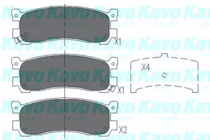 Комплект тормозных колодок (KAVO PARTS: KBP-4556)