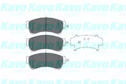 Комплект тормозных колодок (KAVO PARTS: KBP-4557)