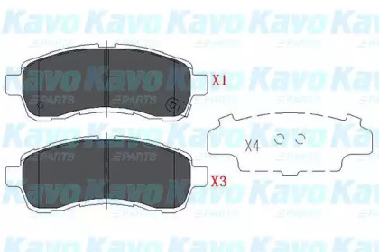 Комплект тормозных колодок (KAVO PARTS: KBP-4560)