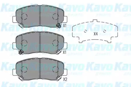 Комплект тормозных колодок (KAVO PARTS: KBP-4563)