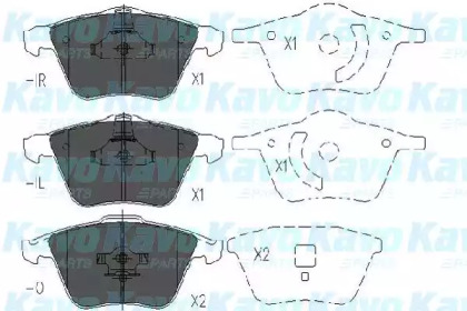 Комплект тормозных колодок (KAVO PARTS: KBP-4569)