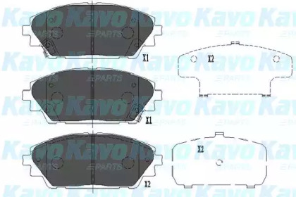 Комплект тормозных колодок (KAVO PARTS: KBP-4571)