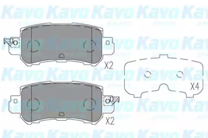 Комплект тормозных колодок (KAVO PARTS: KBP-4573)