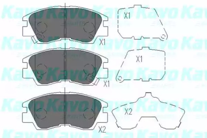 Комплект тормозных колодок (KAVO PARTS: KBP-5501)