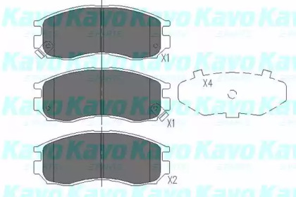 Комплект тормозных колодок (KAVO PARTS: KBP-5502)