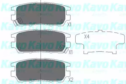 Комплект тормозных колодок (KAVO PARTS: KBP-5504)