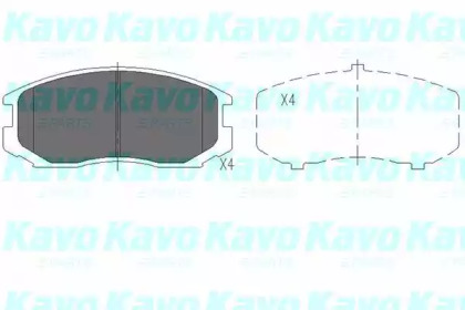 Комплект тормозных колодок (KAVO PARTS: KBP-5505)