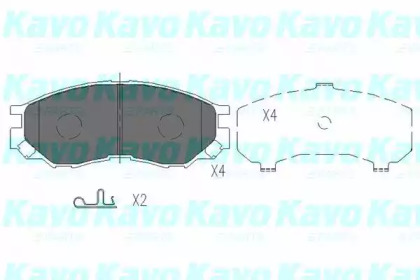 Комплект тормозных колодок (KAVO PARTS: KBP-5508)