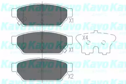 Комплект тормозных колодок (KAVO PARTS: KBP-5510)