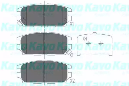 Комплект тормозных колодок (KAVO PARTS: KBP-5511)