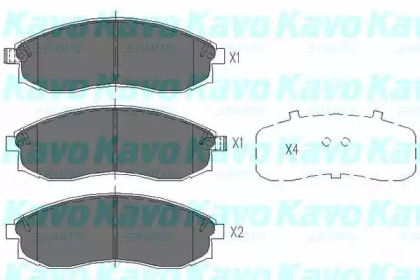 Комплект тормозных колодок (KAVO PARTS: KBP-5517)