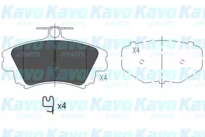 Комплект тормозных колодок (KAVO PARTS: KBP-5519)