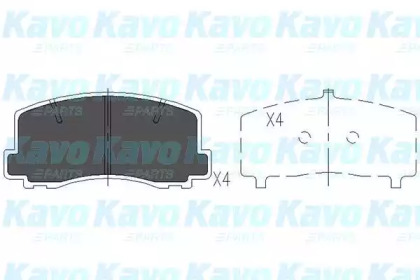 Комплект тормозных колодок (KAVO PARTS: KBP-5522)