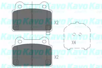 Комплект тормозных колодок (KAVO PARTS: KBP-5542)