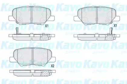 Комплект тормозных колодок (KAVO PARTS: KBP-5551)