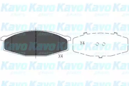 Комплект тормозных колодок (KAVO PARTS: KBP-6501)