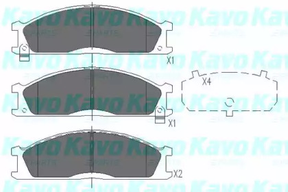 Комплект тормозных колодок (KAVO PARTS: KBP-6503)