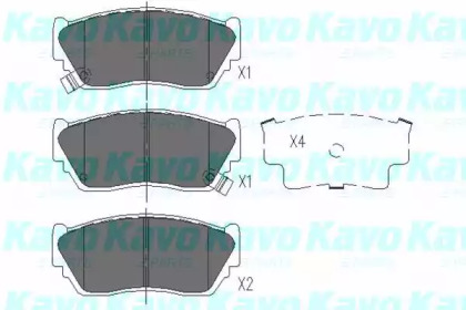 Комплект тормозных колодок (KAVO PARTS: KBP-6504)