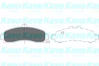 Комплект тормозных колодок (KAVO PARTS: KBP-6505)