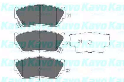 Комплект тормозных колодок (KAVO PARTS: KBP-6507)