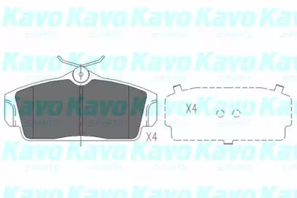 Комплект тормозных колодок (KAVO PARTS: KBP-6509)