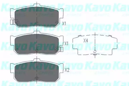 Комплект тормозных колодок (KAVO PARTS: KBP-6513)