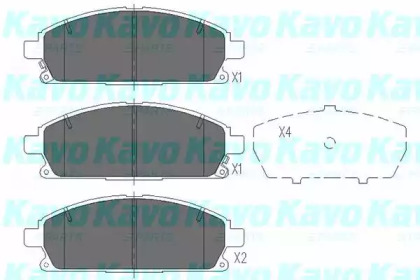 Комплект тормозных колодок (KAVO PARTS: KBP-6515)