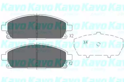 Комплект тормозных колодок (KAVO PARTS: KBP-6516)