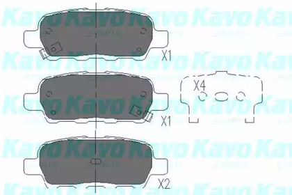 Комплект тормозных колодок (KAVO PARTS: KBP-6517)