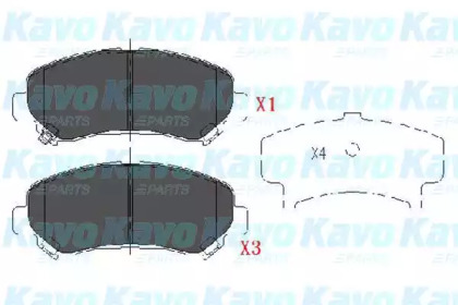 Комплект тормозных колодок (KAVO PARTS: KBP-6519)