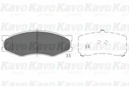 Комплект тормозных колодок (KAVO PARTS: KBP-6522)