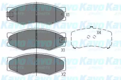 Комплект тормозных колодок (KAVO PARTS: KBP-6524)