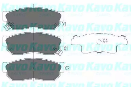 Комплект тормозных колодок (KAVO PARTS: KBP-6526)