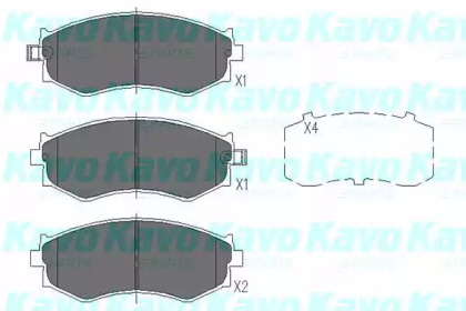 Комплект тормозных колодок (KAVO PARTS: KBP-6527)