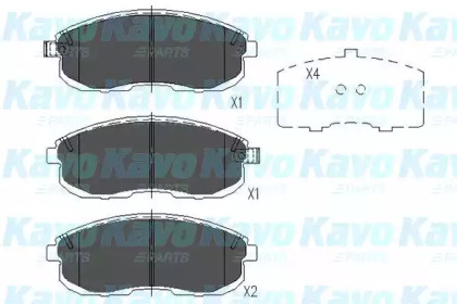 Комплект тормозных колодок (KAVO PARTS: KBP-6528)