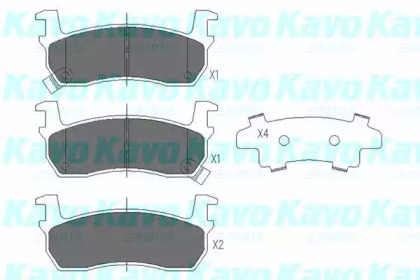 Комплект тормозных колодок (KAVO PARTS: KBP-6530)