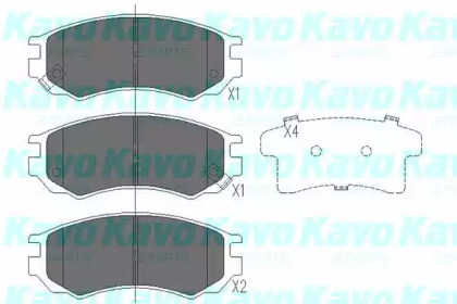 Комплект тормозных колодок (KAVO PARTS: KBP-6531)