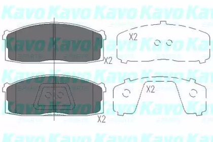 Комплект тормозных колодок (KAVO PARTS: KBP-6533)