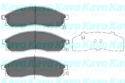 Комплект тормозных колодок (KAVO PARTS: KBP-6534)