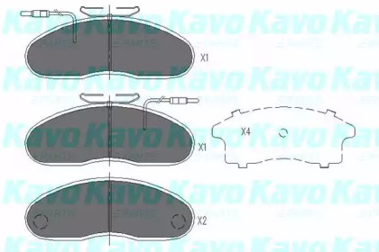 Комплект тормозных колодок (KAVO PARTS: KBP-6535)