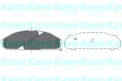 Комплект тормозных колодок (KAVO PARTS: KBP-6538)