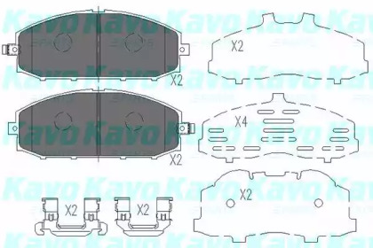 Комплект тормозных колодок (KAVO PARTS: KBP-6540)