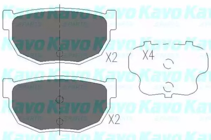 Комплект тормозных колодок (KAVO PARTS: KBP-6541)